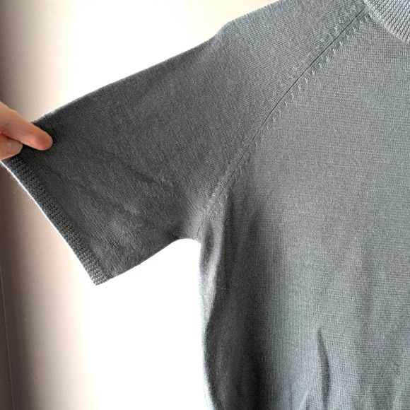 Dialogue Merino blend Mock Turtle Short Sleeve Sweater M - Picture 2 of 9
